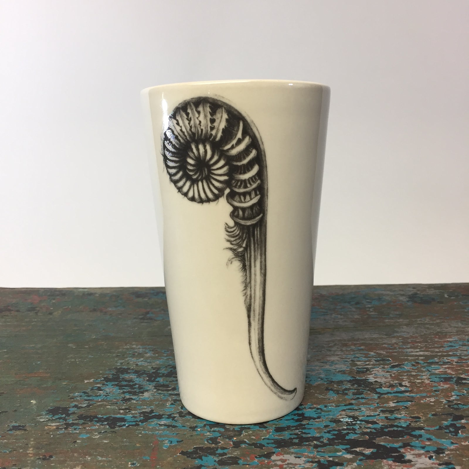 Laura Zindel Coiled Sword Fern Tumbler