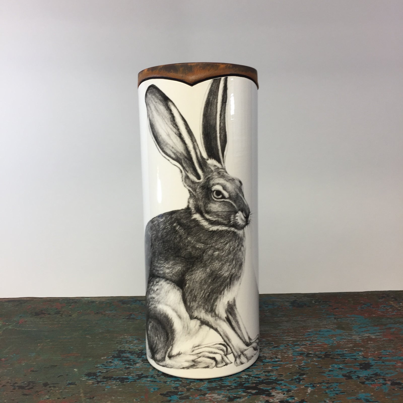 Laura Zindel Sitting Hare Large Vase