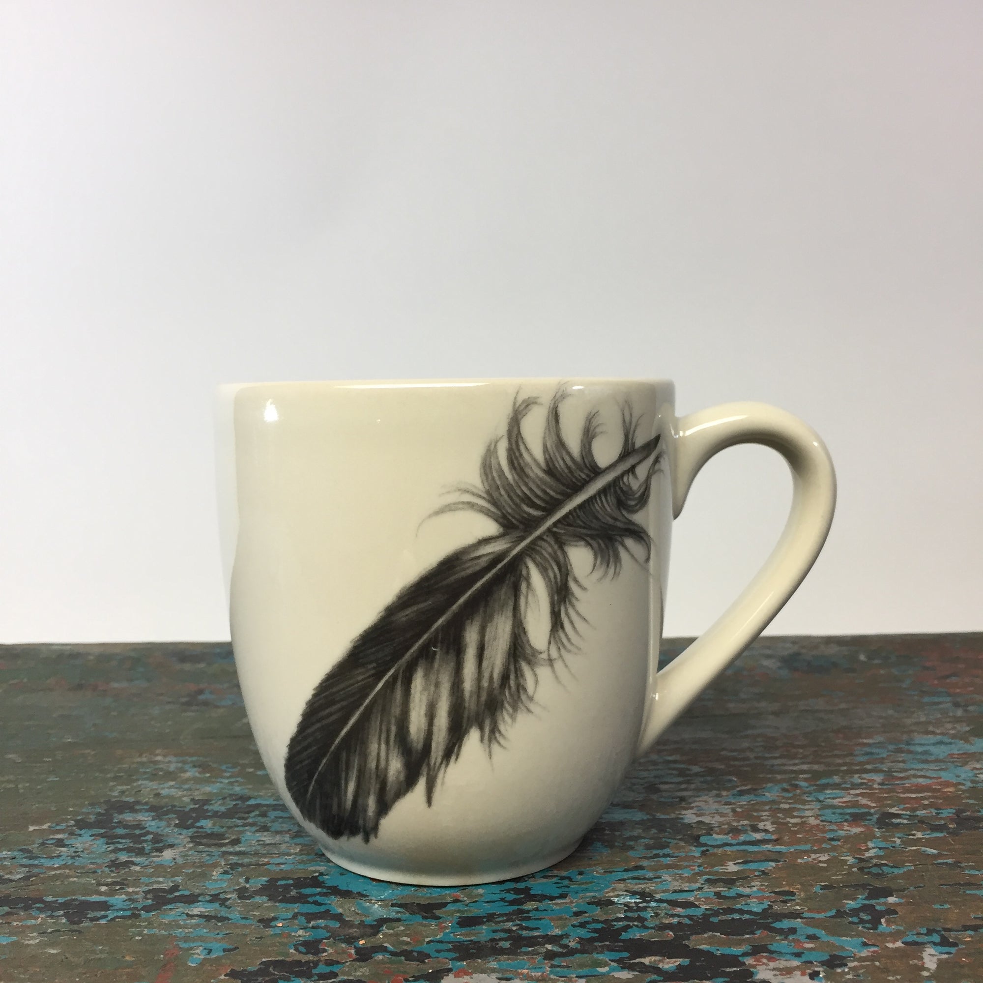 Laura Zindel Quail Feather Mug