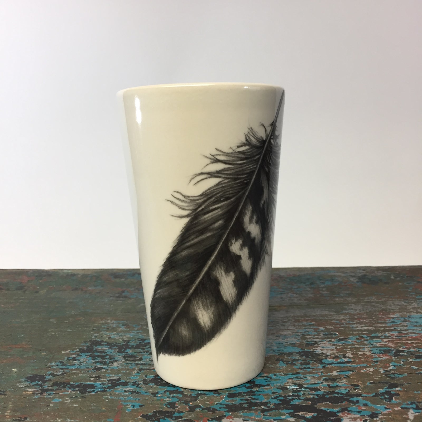 Laura Zindel Quail Feather Tumbler