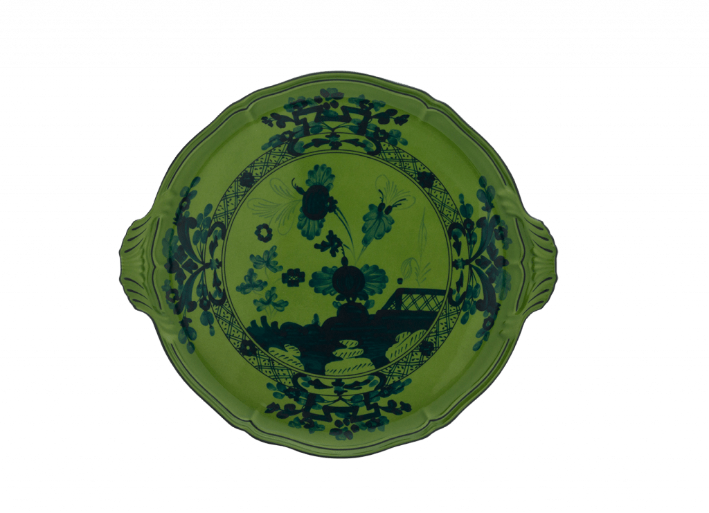 Oriente Italiano Round Cake Platter Malachite