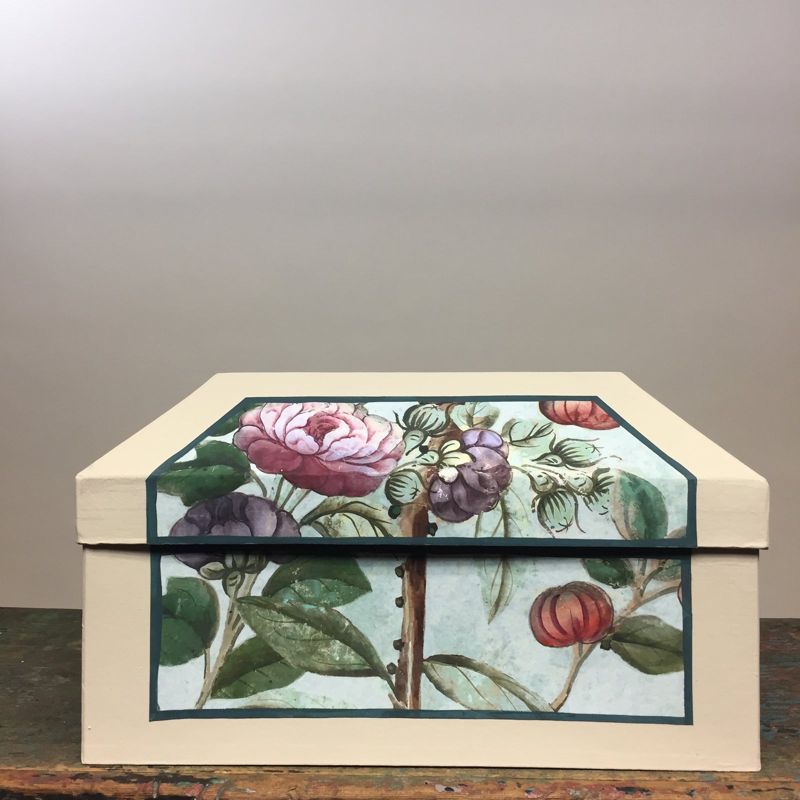 Antoinette Poisson Medium Wedding Box in Canton Blue