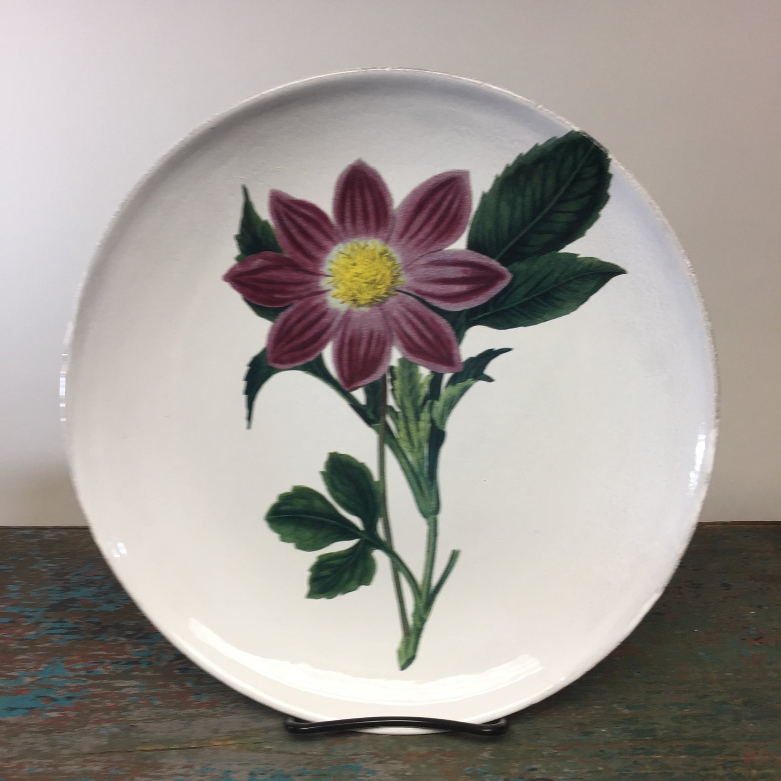 Astier de Villatte John Derian Pink Flower Dinner Plate