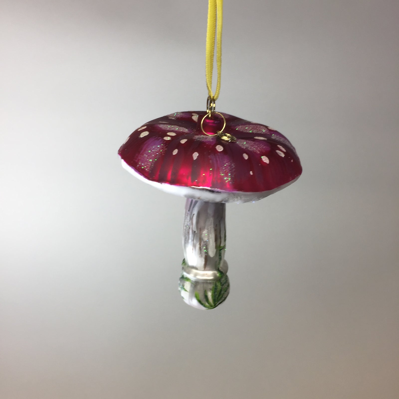 Glass Pink Mushroom Ornament by Nathalie Lete