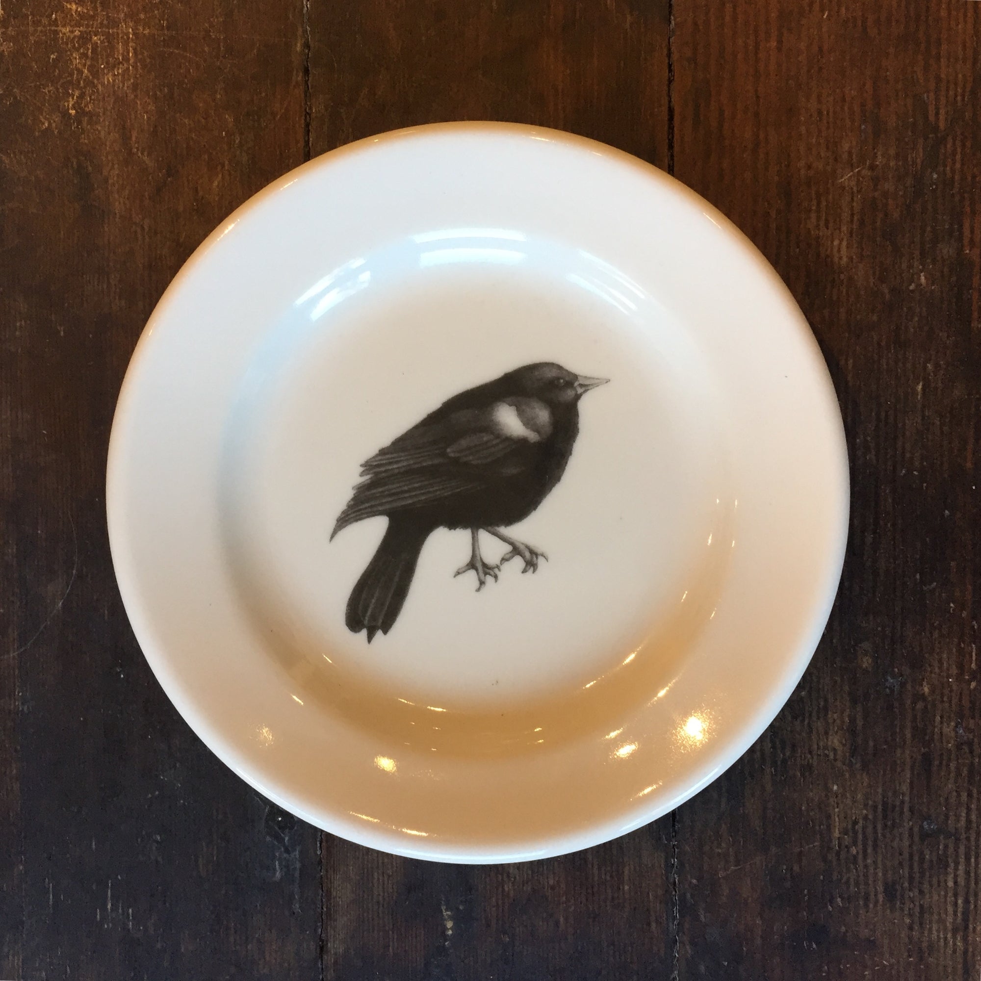 Red Winged Blackbird Bread Plate