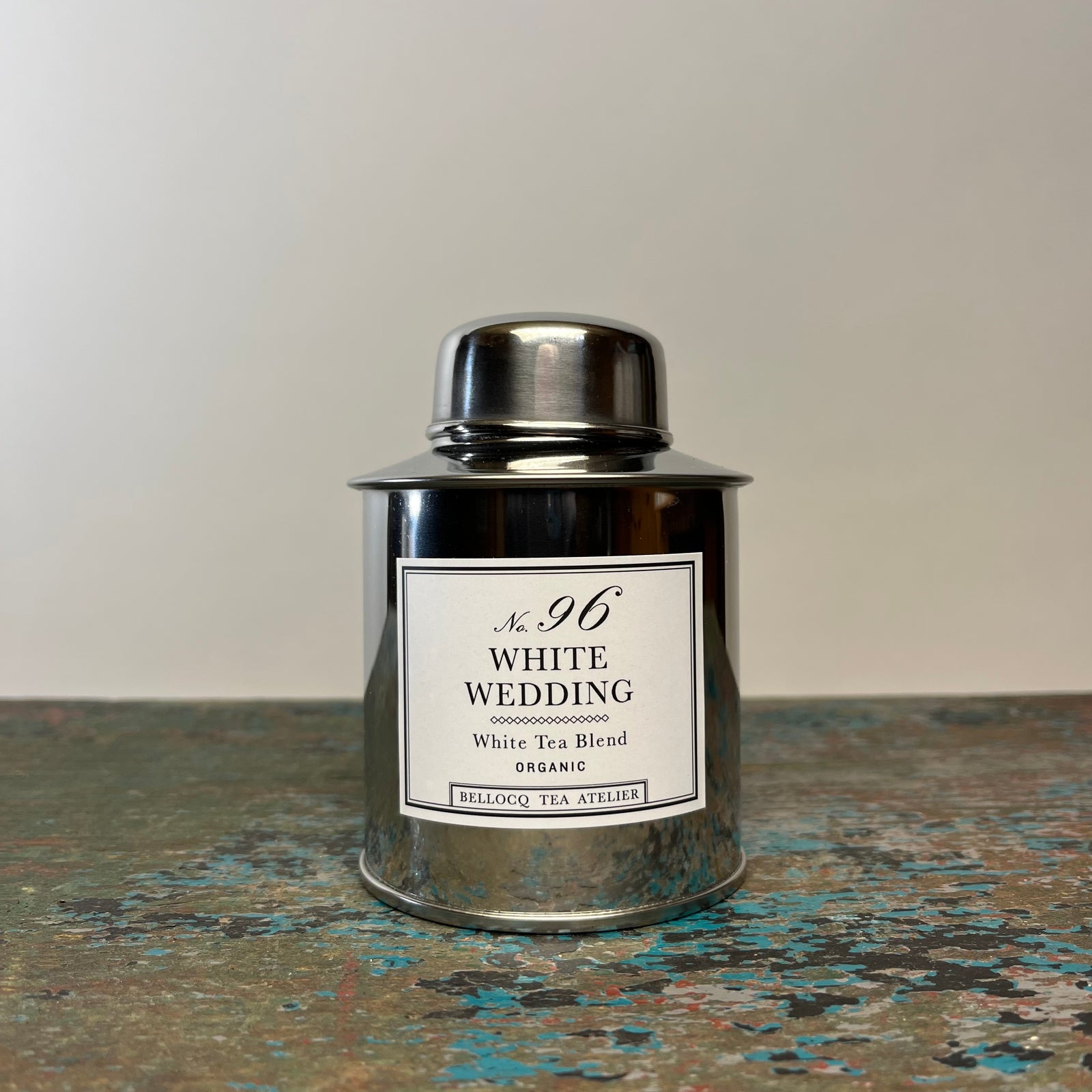 Bellocq White Wedding Tea in Silver Traveler Caddy