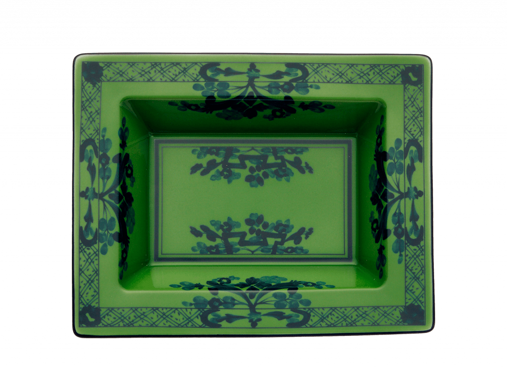 Oriente Italiano Rectangular Vide Poche Malachite
